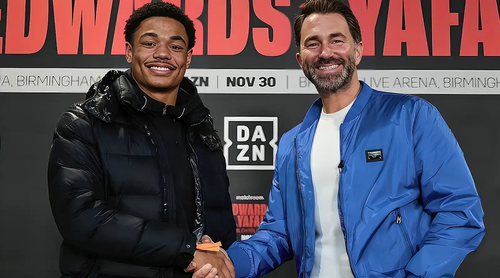 Leo Atang and Eddie Hearn